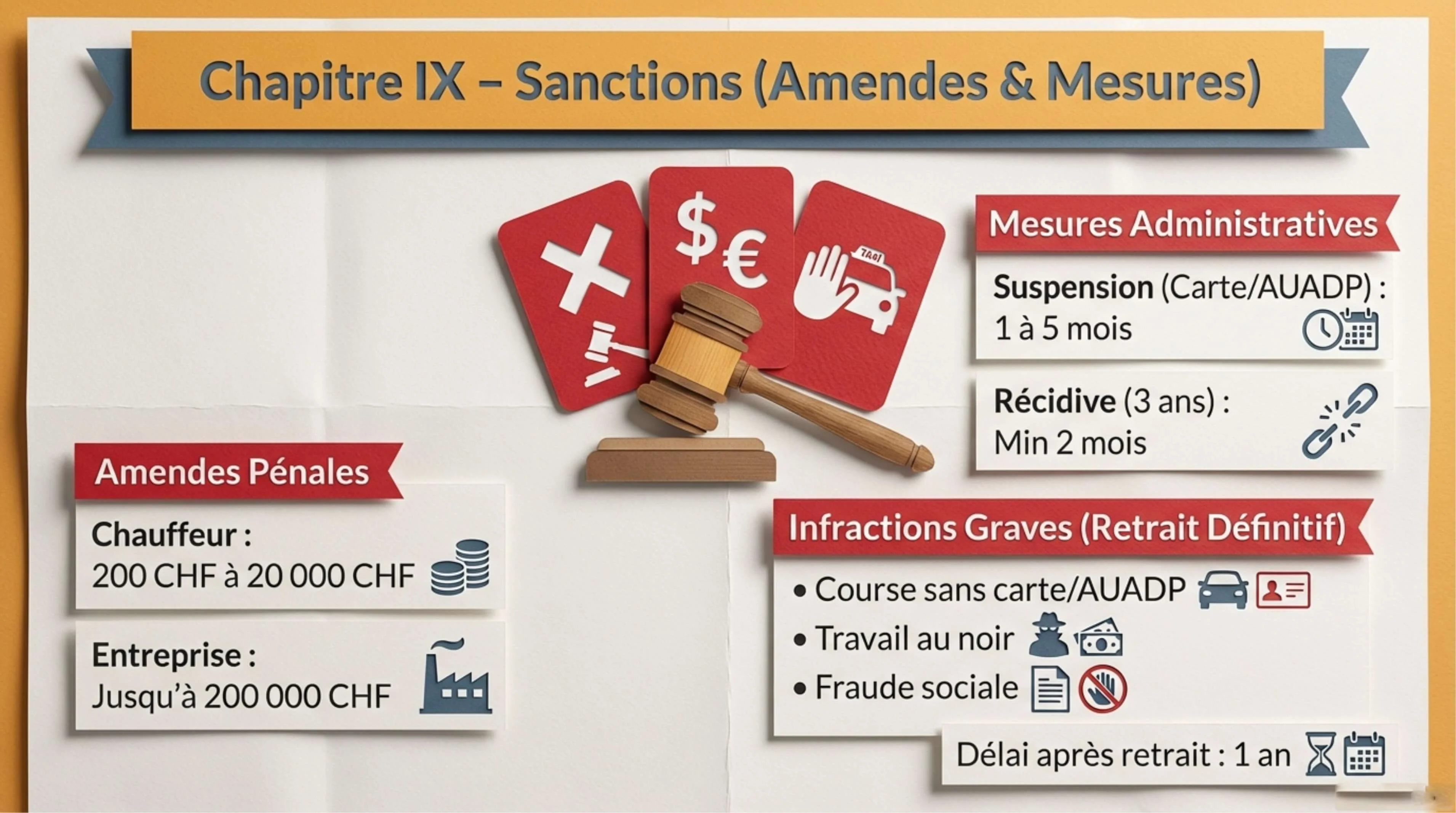 Résumé visuel — Chapitre IX, Article 42