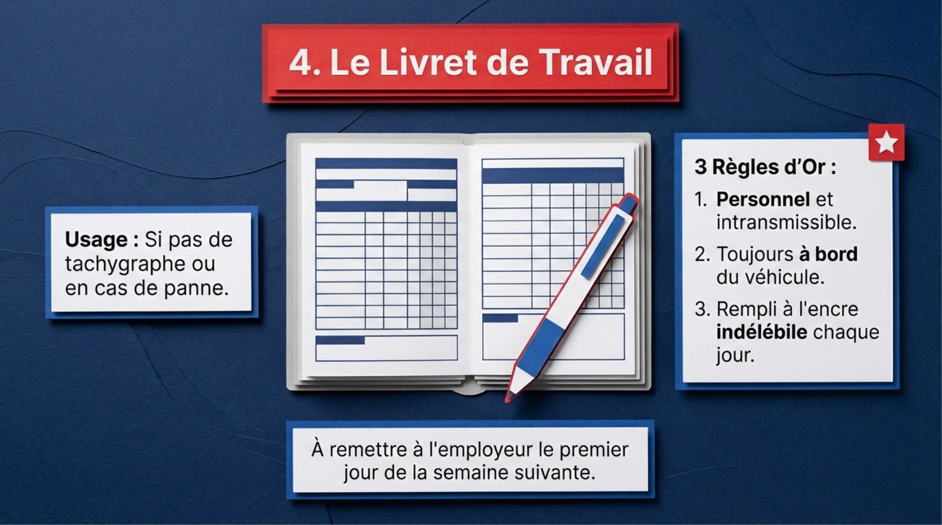 Résumé visuel — Article 17 : Livret de travail