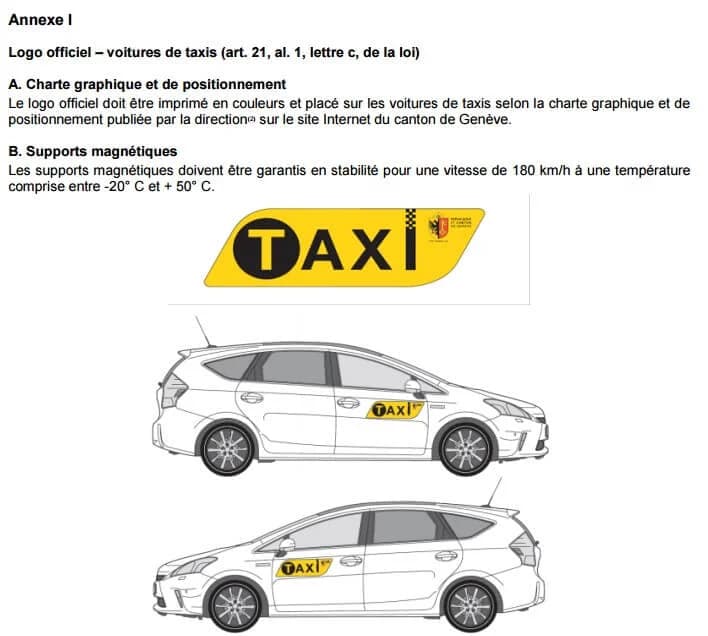 Résumé visuel — Logo officiel taxi